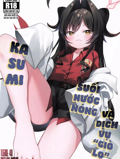 Bìa truyện Kasumi, suối nước nóng và dịch vụ "Giò lọ"
