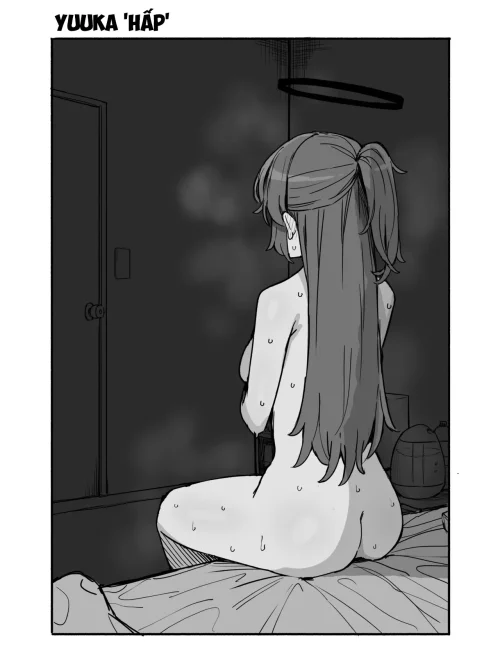 Yuuka ướt đẫm mồ hôi