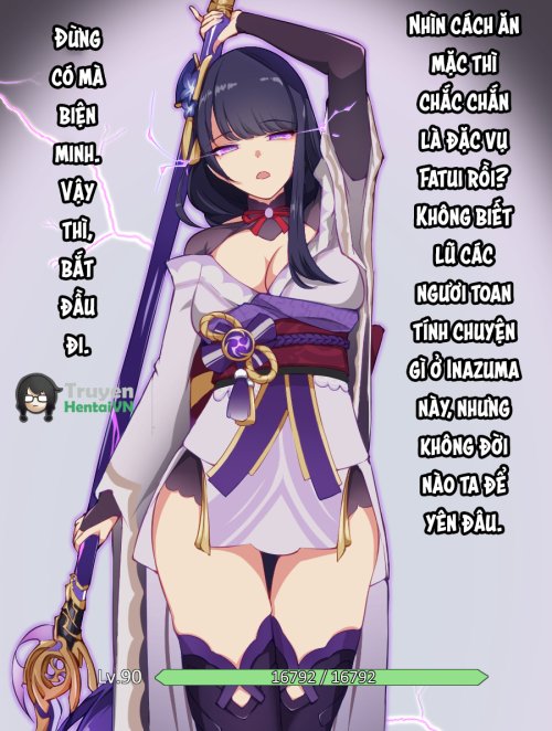 Bìa truyện Raiden Shogun Mirror Maiden Haiboku (Genshin Impact)