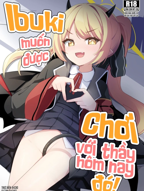 Bìa truyện Ibuki muốn được chơi với thầy cơ!
