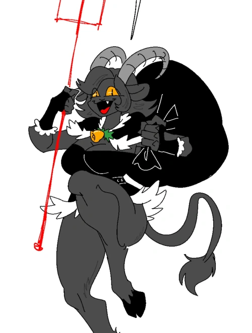 Bìa truyện Christmas Devil, Krampus's thick pussy flesh and soft, extra-large mamma sac