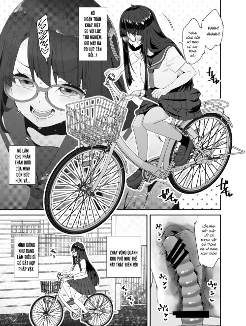 Bìa truyện Xe đạp! Đạp lồn vào xe! [Dosukebe Kyonyuu Joshi ga Acme Jitensha de Osanpo Onanie suru Hanashi]
