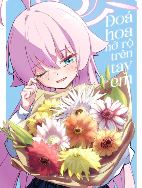 Bìa truyện Đóa hoa nở rộ trong tay em / Sắc hoa diên vĩ