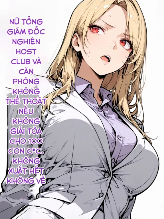 Bìa truyện Nữ CEO nghiện host club và căn phòng không thể thoát...[AI Generated] [Vietnamese]