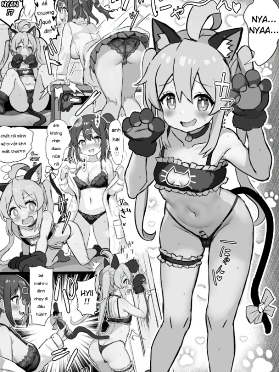 eko Lingerie Mahiro-chan o Shiboritoru Imouto no Mihari-chan 
