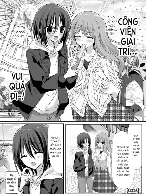 Bìa truyện Kanojo no mae de! Mesu-ochi taikyū shō