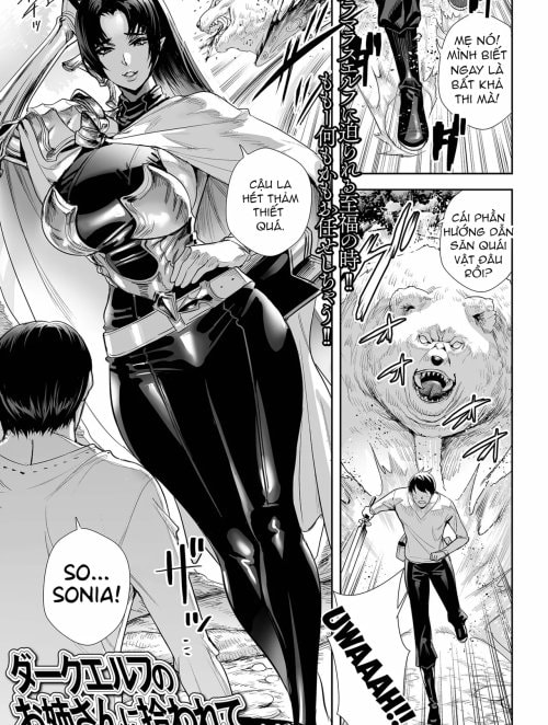 Bìa truyện Dark Elf no Onee-san ni Hirowarete
