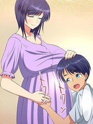 Bìa truyện Hahabote! Dougan Kyonyuu Okaasan Ga Musuko Ni Haramasarete Shiawase Ni Naru Hanashi [Hahabote-Dougan-Kyonyuu-Okaasan-Ga-Musuko-BAHASA]